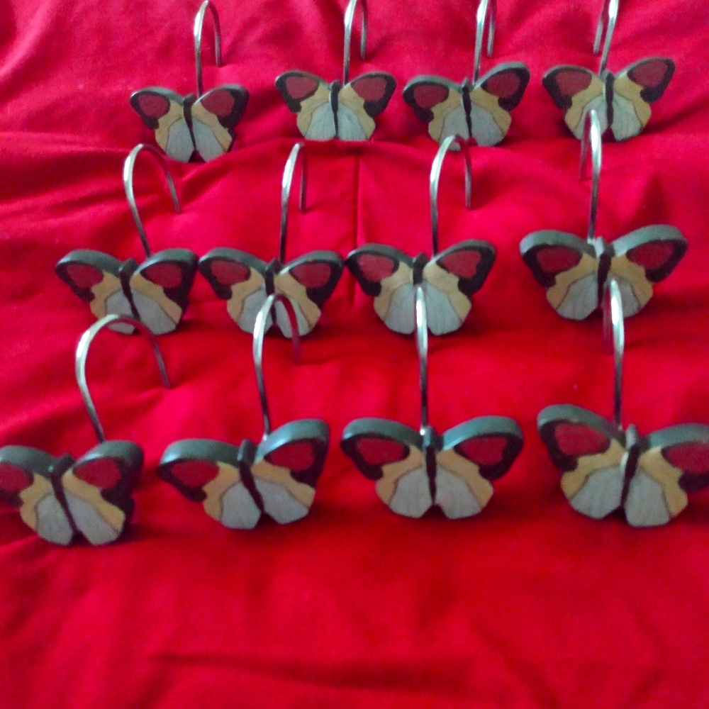 Butterfly Shower Curtain hangers